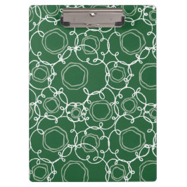 Carpeta De Pinza Matriz floral abstracta (verde oscuro) Arte fino