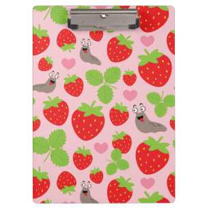 Carpeta De Pinza Me encanta el patrón sin mar de las fresas