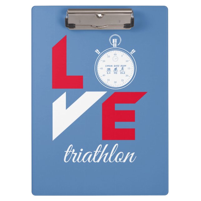 Carpeta De Pinza Me encanta la triatlón (Anverso)