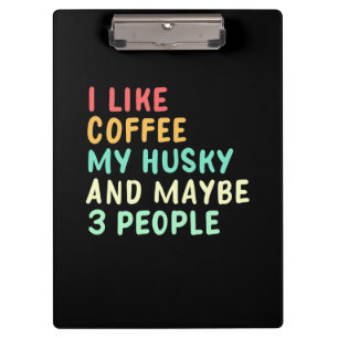 Carpeta De Pinza Me Gusta El Café Y Mi Husky
