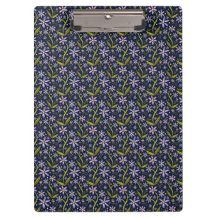 Carpeta De Pinza Medianoche Margaritas danzantes de acuarela