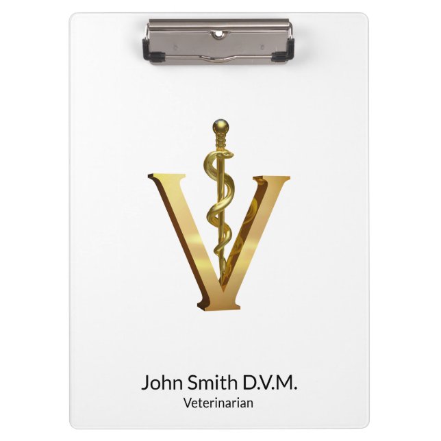 Carpeta De Pinza Medicina Veterinaria Asclepius Vet Gold V Elegante