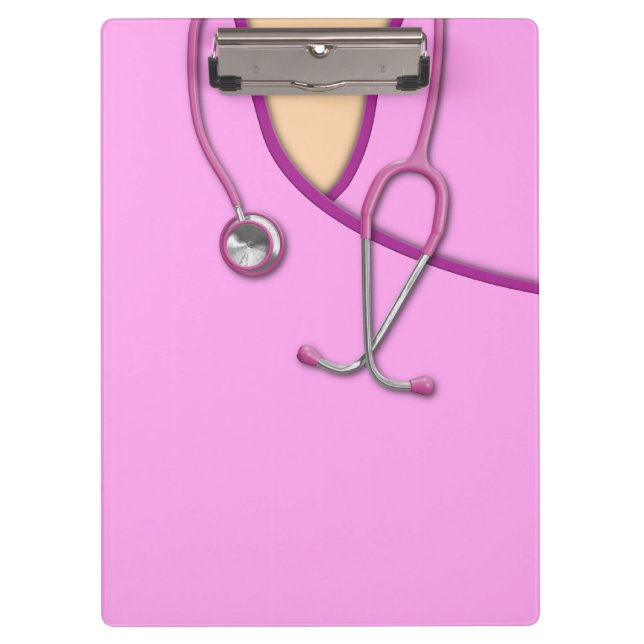 Carpeta De Pinza Médico rosado friega (Anverso)