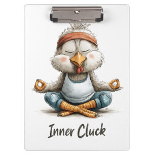 Carpeta De Pinza Meditación de Pollo Cluck Interior Animal de Yog