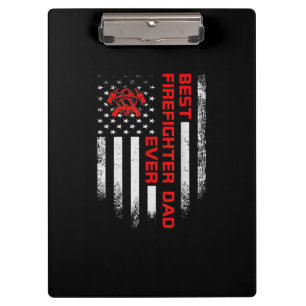 Carpeta De Pinza Mejor bombero de la bandera estadounidense de los