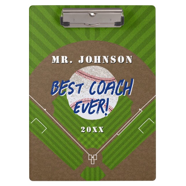 Carpeta De Pinza Mejor entrenador de béisbol (Anverso)