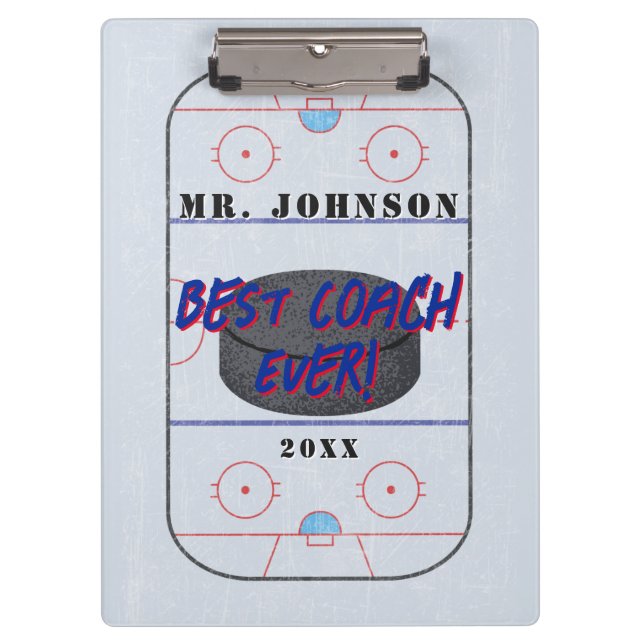 Carpeta De Pinza Mejor entrenador de hockey sobre hielo de todos lo (Anverso)