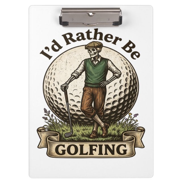 Carpeta De Pinza Mejor estaría jugando golf (Anverso)