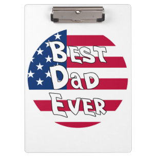 Carpeta De Pinza Mejor Papá Nunca La Bandera De Estados Unidos