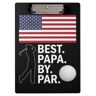 Carpeta De Pinza Mejor Papá Por Par Golfing Papá Día del Padre Golf