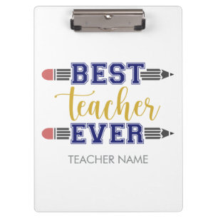 Carpeta De Pinza Mejor Profesor Personalizado - Regalo Personalizad