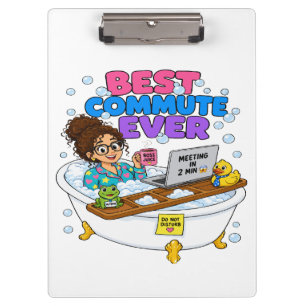 Carpeta De Pinza Mejor trayecto laboral divertido diseño de trabaj