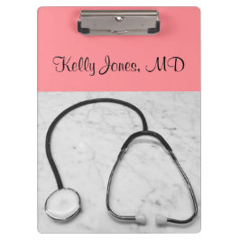Carpeta De Pinza Melocotón del estetoscopio de la enfermera del