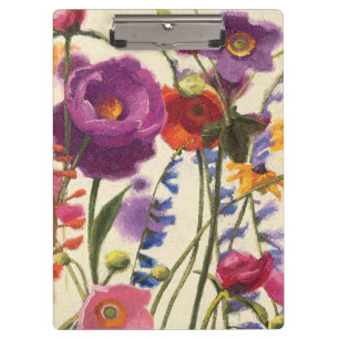 Carpeta De Pinza Melodía púrpura y anaranjada de la amapola