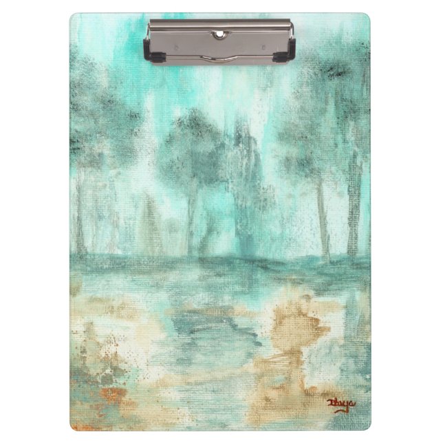 Carpeta De Pinza Memoria, pintura abstracta del arte de los árboles (Anverso)