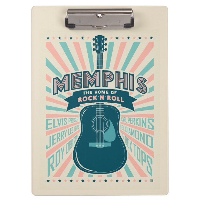 Carpeta De Pinza Memphis, TN: Serie de guitarras | Rock-N-Roll (Anverso)