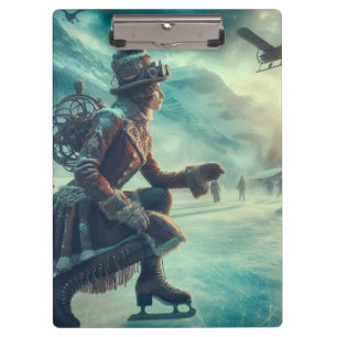Carpeta De Pinza Mensajero de invierno de fantasía steampunk victor