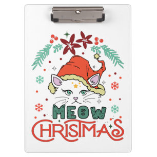 Carpeta De Pinza Meow Navidades, Feliz Navidad