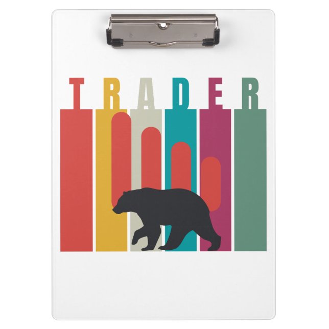 Carpeta De Pinza Mercado bajista | Comerciante | Diseño simple (Anverso)