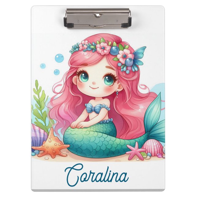 Carpeta De Pinza Mermaid clipboard (Anverso)