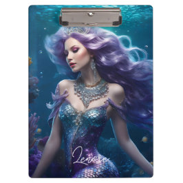 Carpeta De Pinza Mermaid Purple Hair