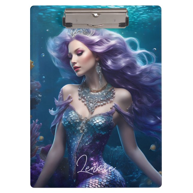 Carpeta De Pinza Mermaid Purple Hair (Anverso)