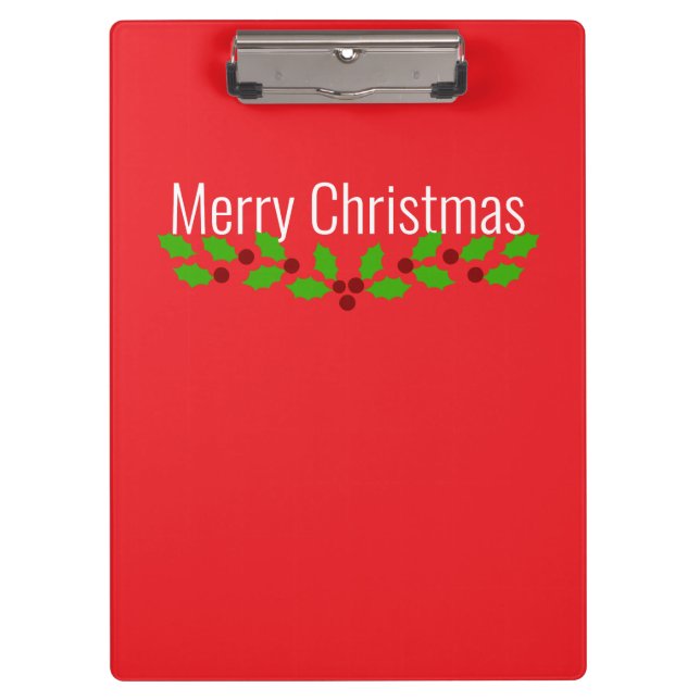 Carpeta De Pinza Merrry Christmas, holiday red, (Anverso)