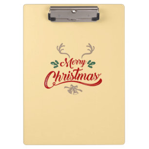 Carpeta De Pinza Merry Christmas Vintage Design Rojo y Verde