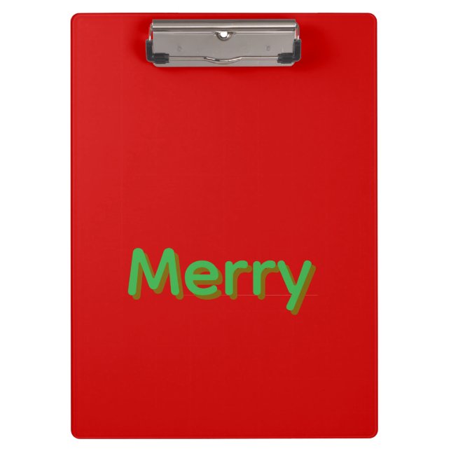 Carpeta De Pinza Merry Green Name on Red (Anverso)