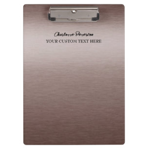 Carpeta De Pinza Metal marrón personalizado