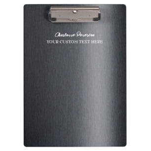 Carpeta De Pinza Metal negro carbón personalizado