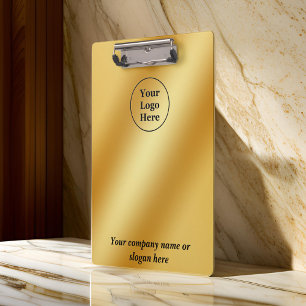 Carpeta De Pinza Metálico de oro de lujo