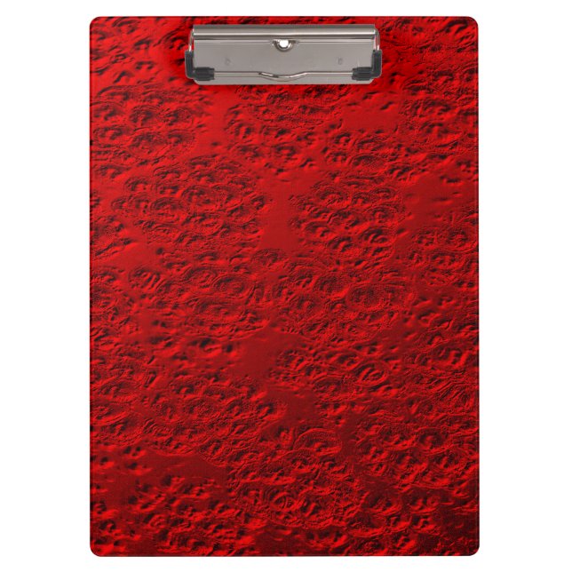 Carpeta De Pinza Metalizado rojo dañado (Anverso)