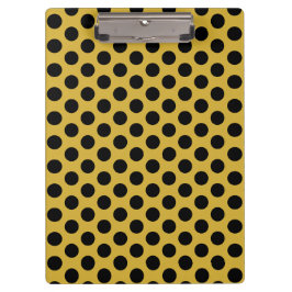 Carpeta De Pinza Metallic Gold with Black Dot Style
