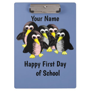 Carpeta De Pinza Mi amigo el pingüino, personalizado para los niños