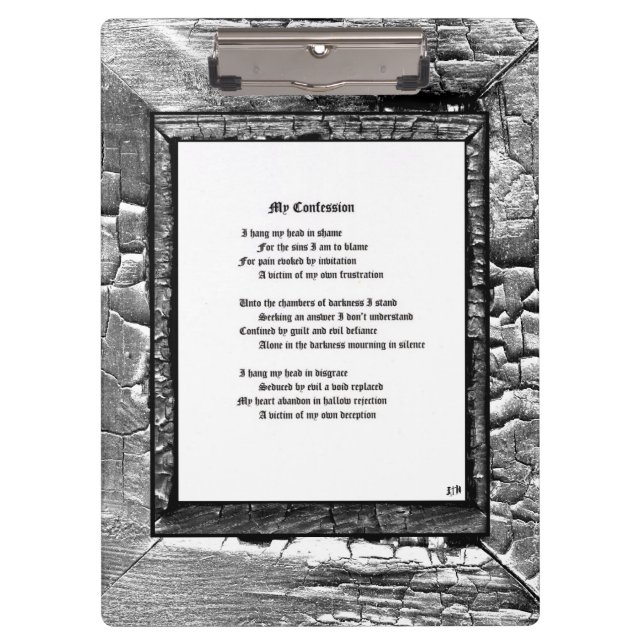 Carpeta De Pinza Mi confesión (Anverso)
