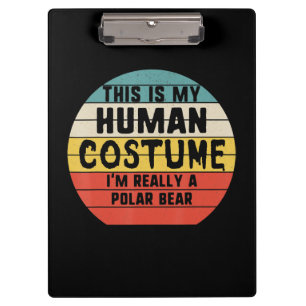 Carpeta De Pinza Mi disfraz humano soy realmente un oso polar Hallo