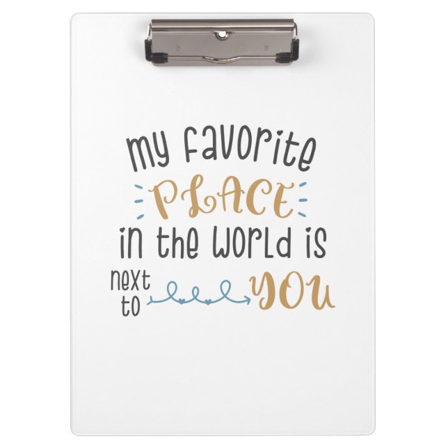 Carpeta De Pinza Mi Lugar Favorito Está A Tu Lado (Anverso)