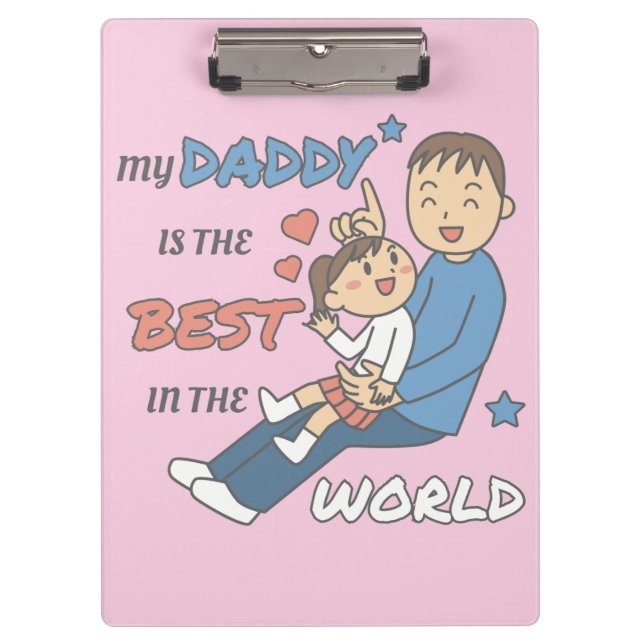 Carpeta De Pinza Mi papá es el mejor día de papá rico (Anverso)