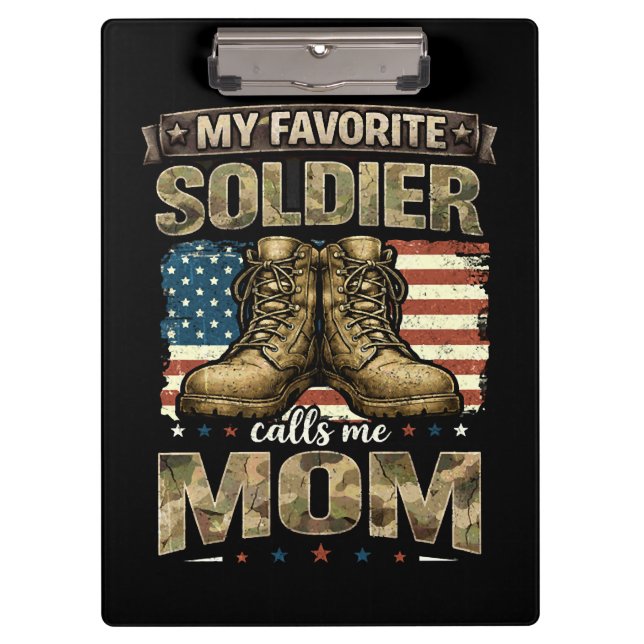 Carpeta De Pinza Mi soldado favorito me llama mamá (Anverso)