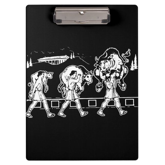 Carpeta De Pinza Milo de Croton y el toro - Motivación del gimnasio (Anverso)