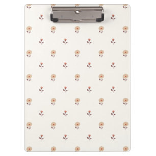 Carpeta De Pinza Mini Foco Floral Cálido Neutral