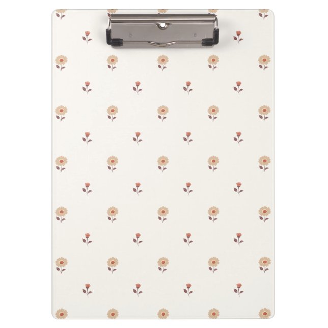 Carpeta De Pinza Mini Foco Floral Cálido Neutral (Anverso)