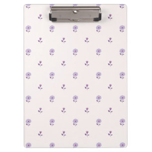 Carpeta De Pinza Mini Foco floral Pastel Purple