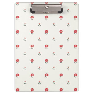 Carpeta De Pinza Mini Foco floral Verde Rojo