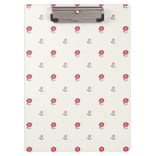 Carpeta De Pinza Mini Foco floral Verde Rojo (Anverso)