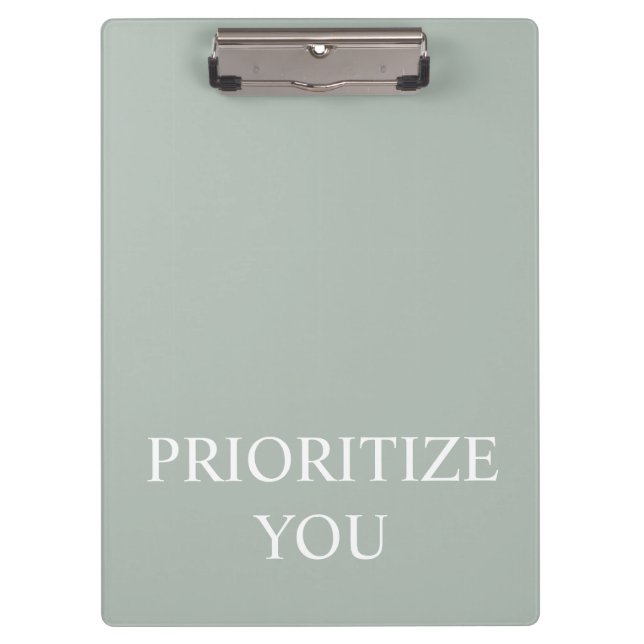 Carpeta De Pinza Minimal Prioritize You Quote Ash Colour (Anverso)