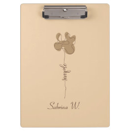 Carpeta De Pinza Minimalism Simple Flower Clipboard