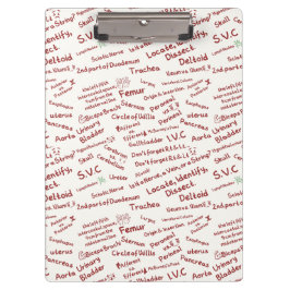 Carpeta De Pinza Minimalist Anatomy Pattern Medical Professional Cl