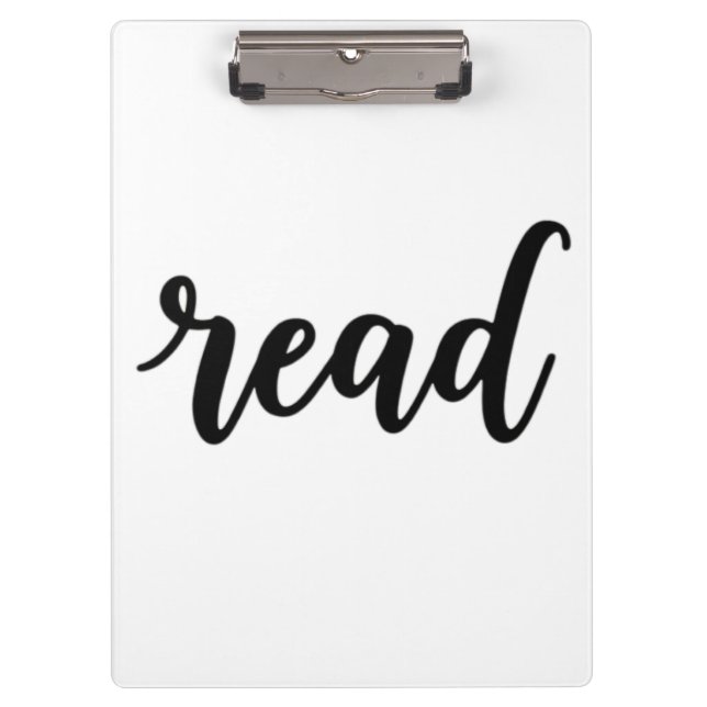 Carpeta De Pinza Minimalist Modern Cursive "read" Calligraphy (Anverso)